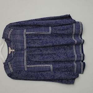 NWOT Rebecca Taylor Silk Tunic Top Size 4 Blue & White